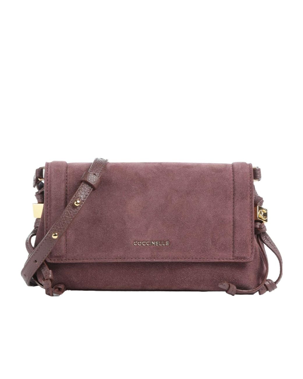 Coccinelle Purple Mini Thesssuede Leather Shoulder Bag