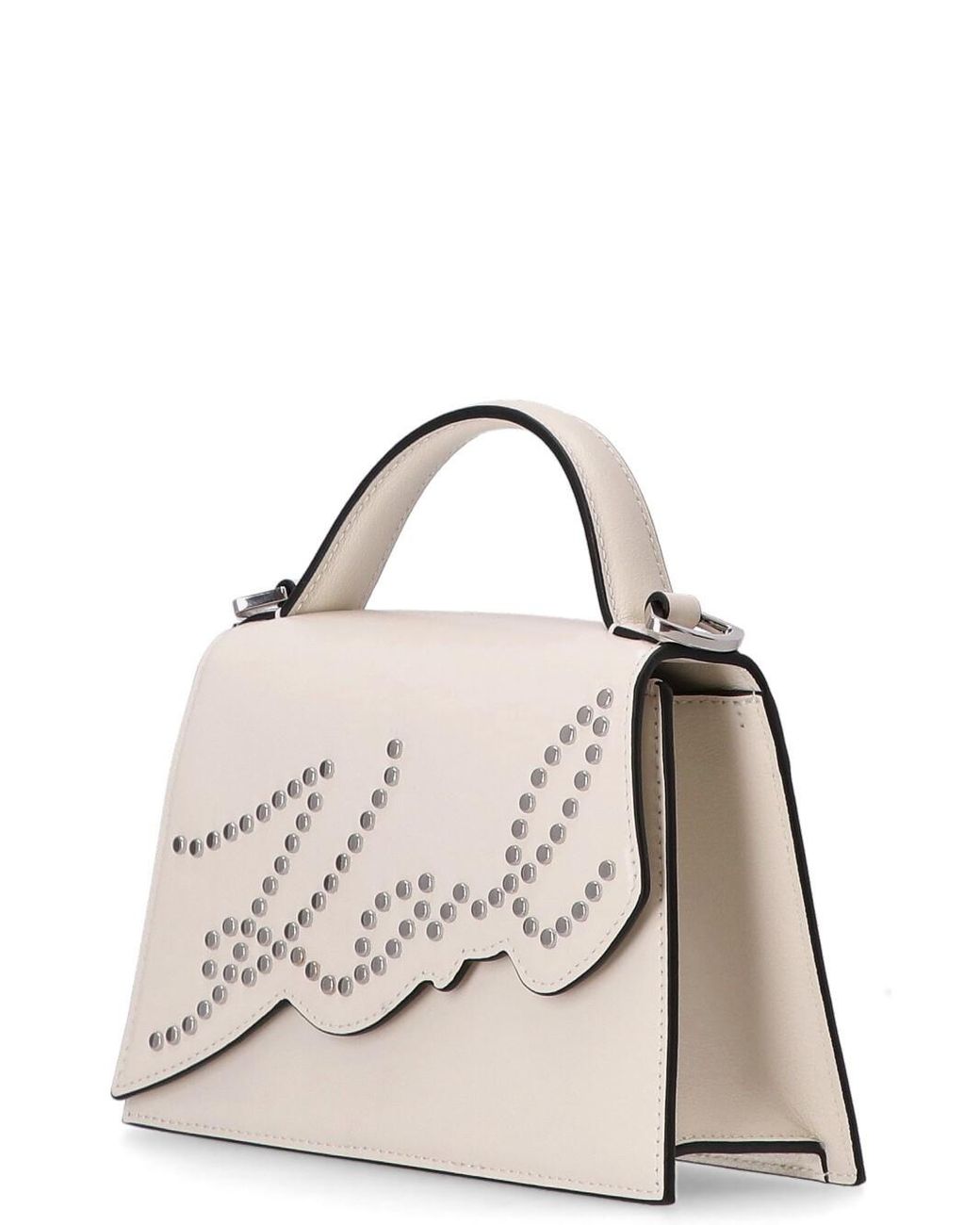 Karl Lagerfeld Natural Studded Tote Bag