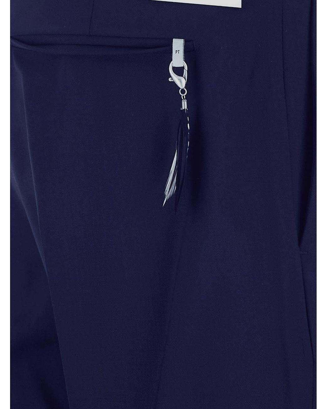 PT01 Blue Pt Torino Dieci Virgin Wool Trousers for men