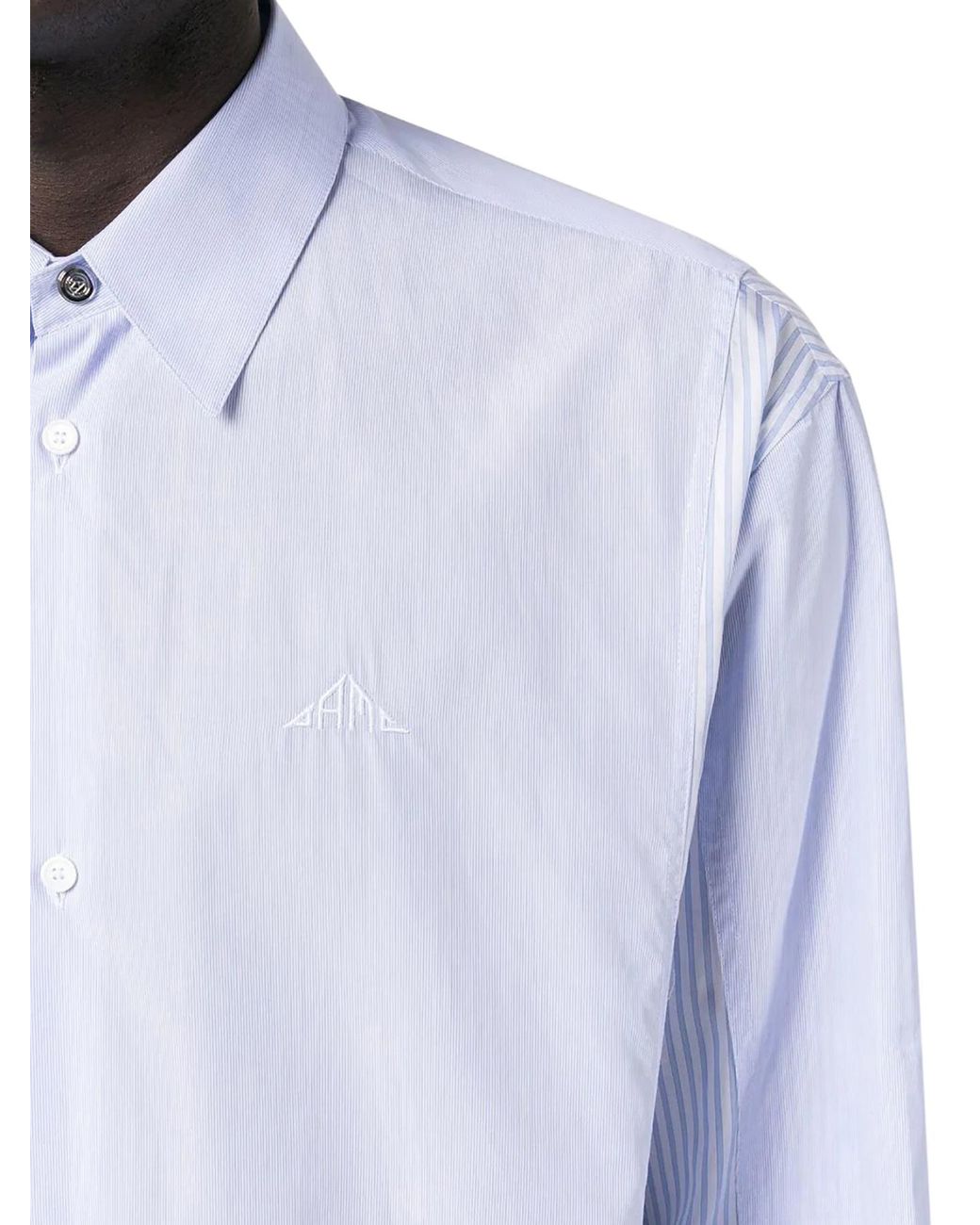 OAMC White Logo Embroidered Buttoned Shirt for men