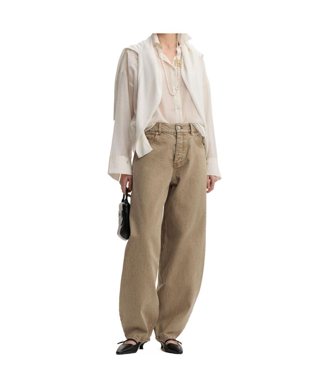 By Malene Birger Natural Dallas Wide-Leg Jeans