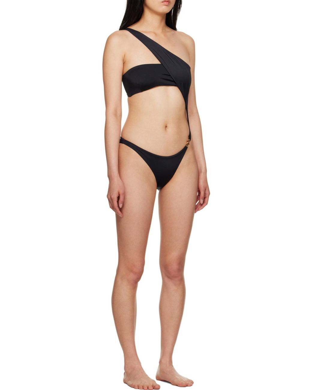 Versace Black Medusa Head One-Piece Swimsuit