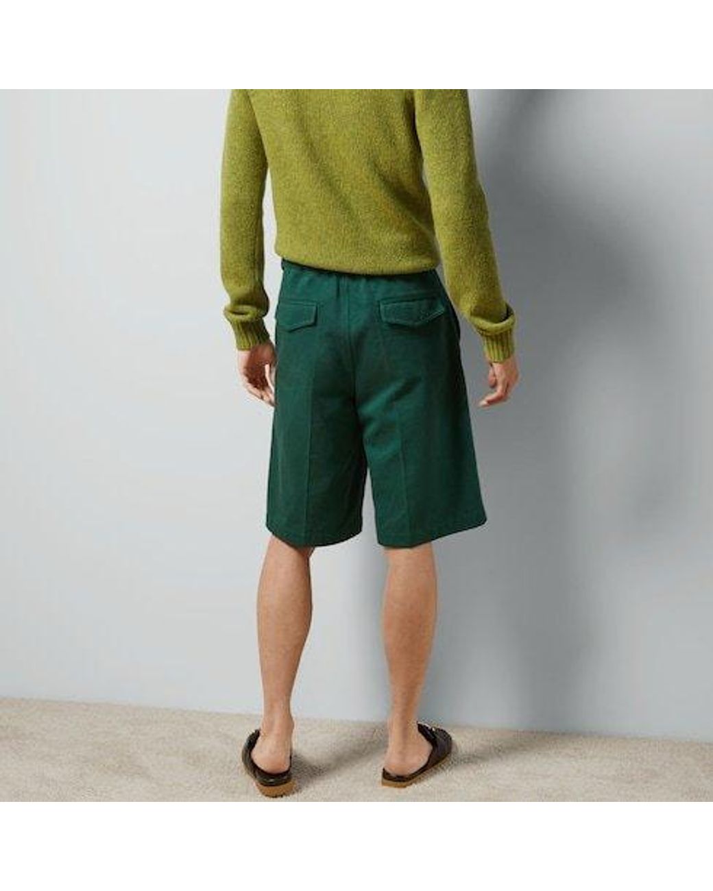 Gucci Green Web Detailed Shorts for men