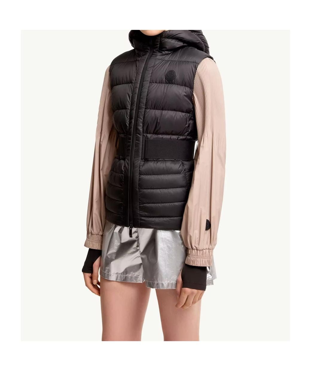 Moncler Black Melia Hooded Down Gilet
