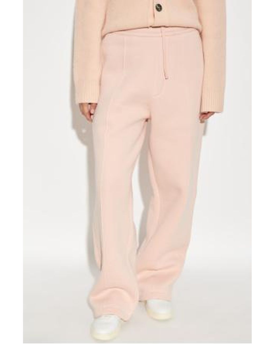 AMI Pink Ami De Coeur Logo Embossed Joggings for men