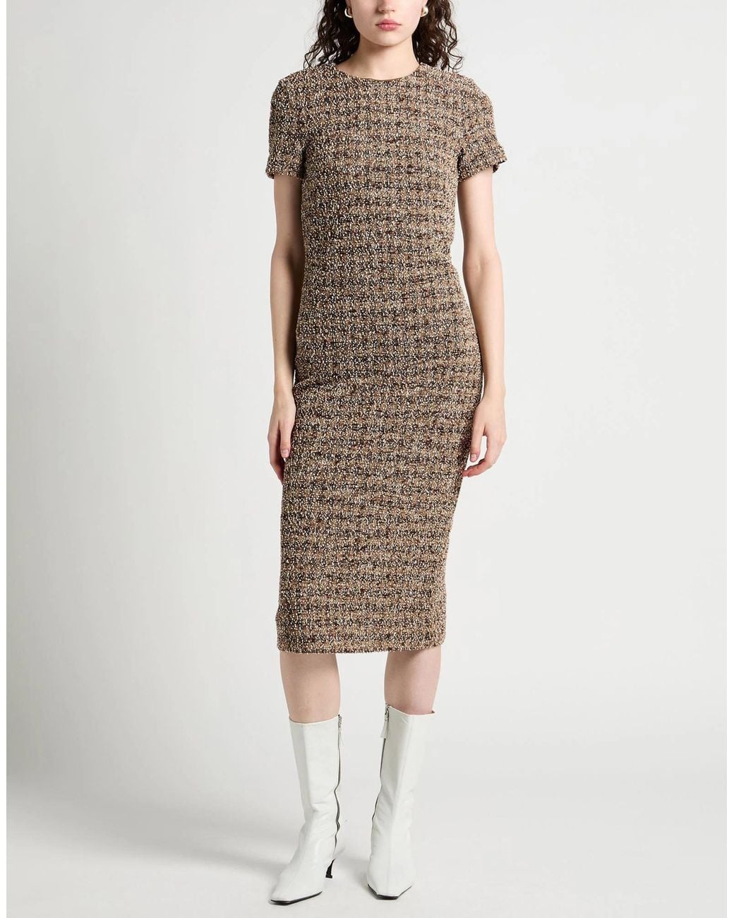 Max Mara Brown Slim-Fit Dress