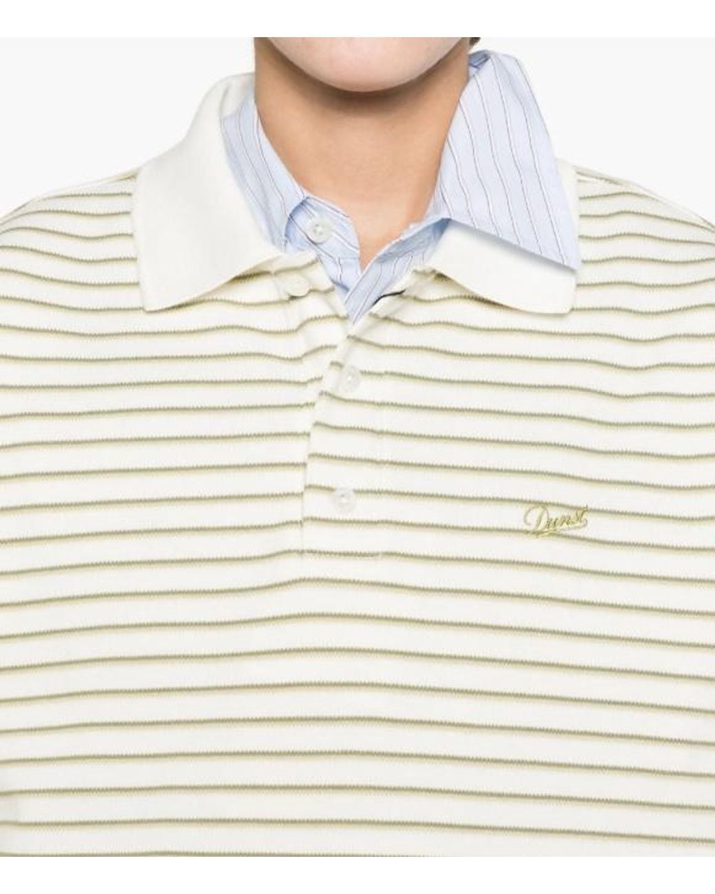 DUNST White Striped T-Shirt