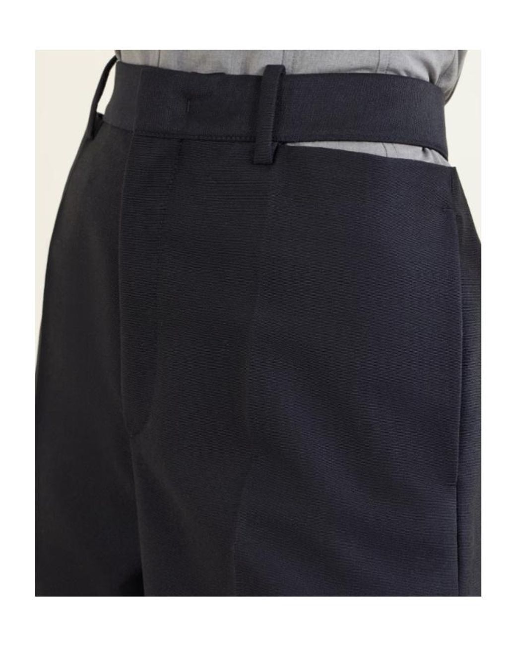 Jil Sander Blue Split-Waist Tailored Pants