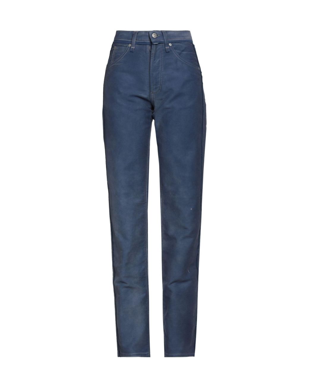 Maison Margiela Blue Solid Color Webbing Pants