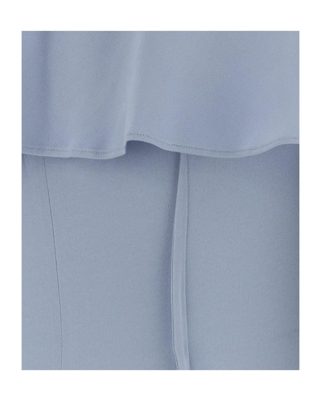 Jil Sander Blue 298 Cape-Sleeve Maxi Dress