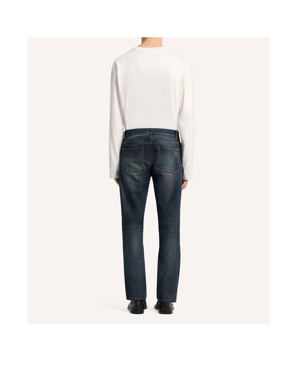 Courreges Natural Logo-Print Long-Sleeve T-Shirt for men