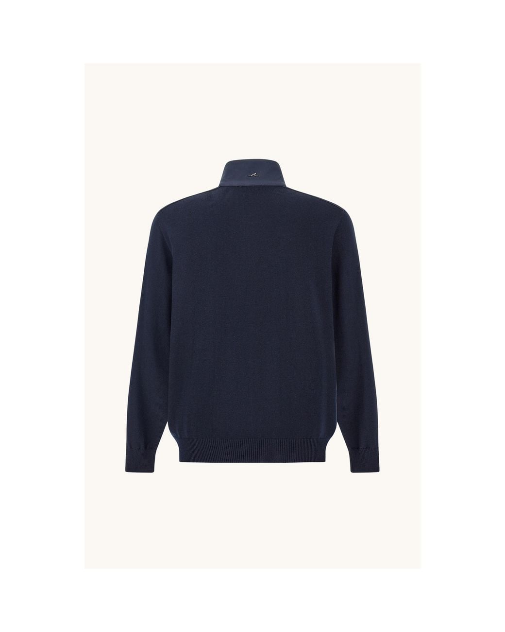 Paul & Shark Blue Stand Collar Knit Jacket for men