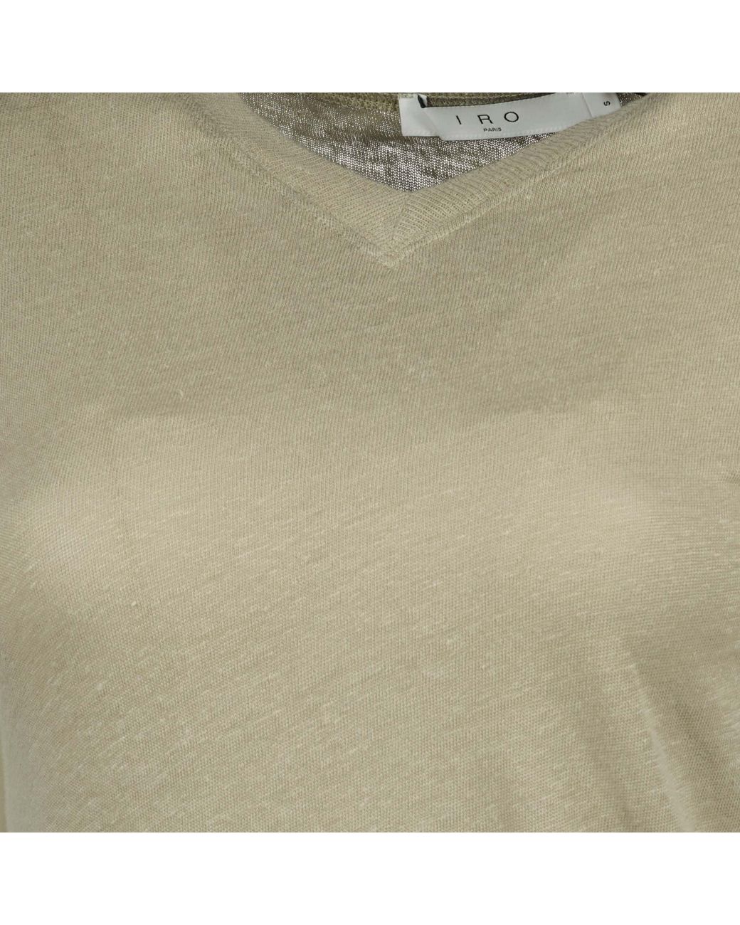 IRO Brown Sybel V-Neck T-Shirt