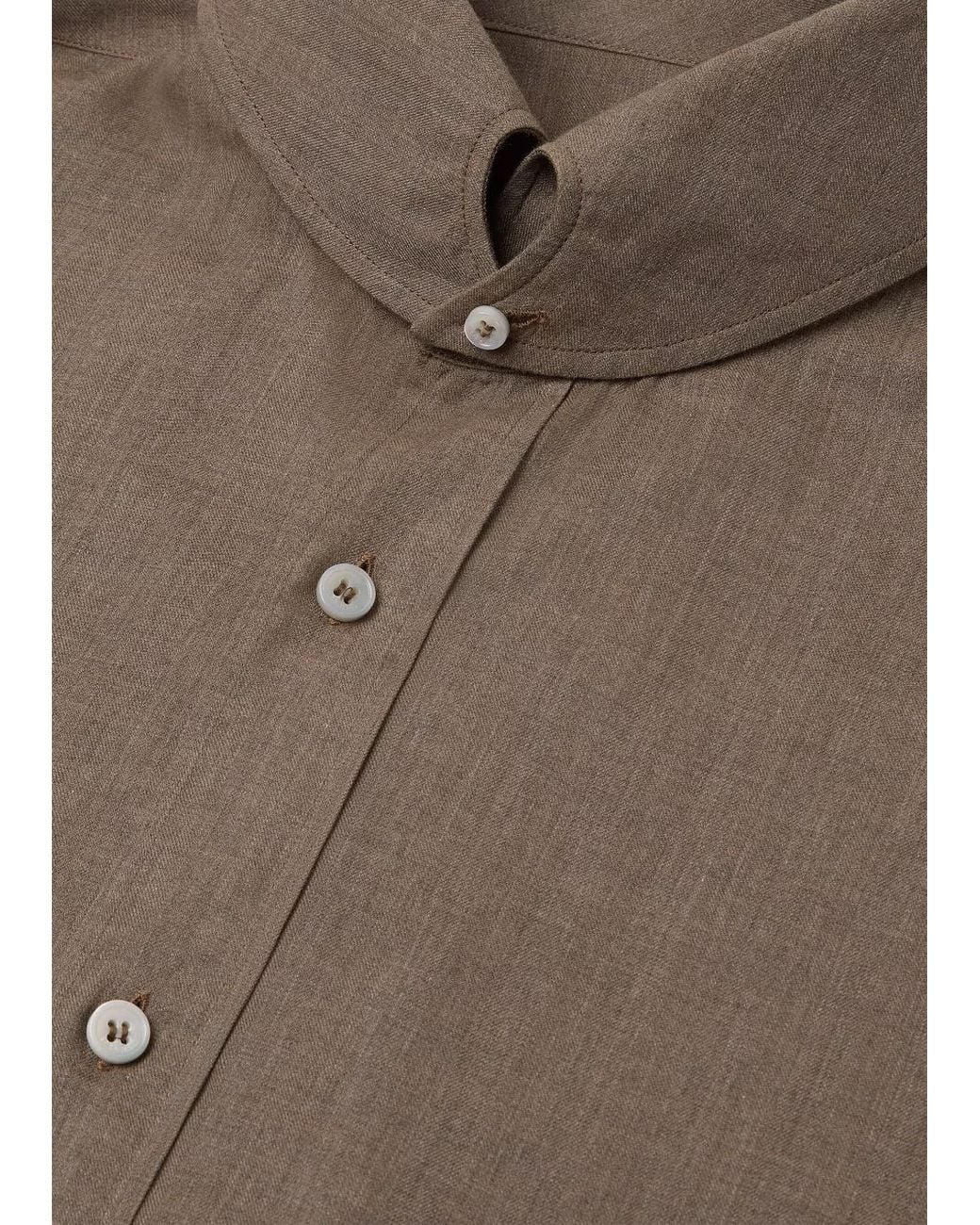 Loro Piana Brown Elia Shirt for men