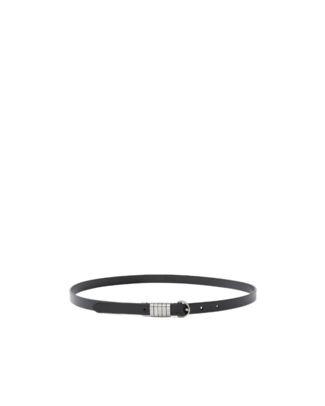 Pinko White Logo-Plaque Buckle Belt