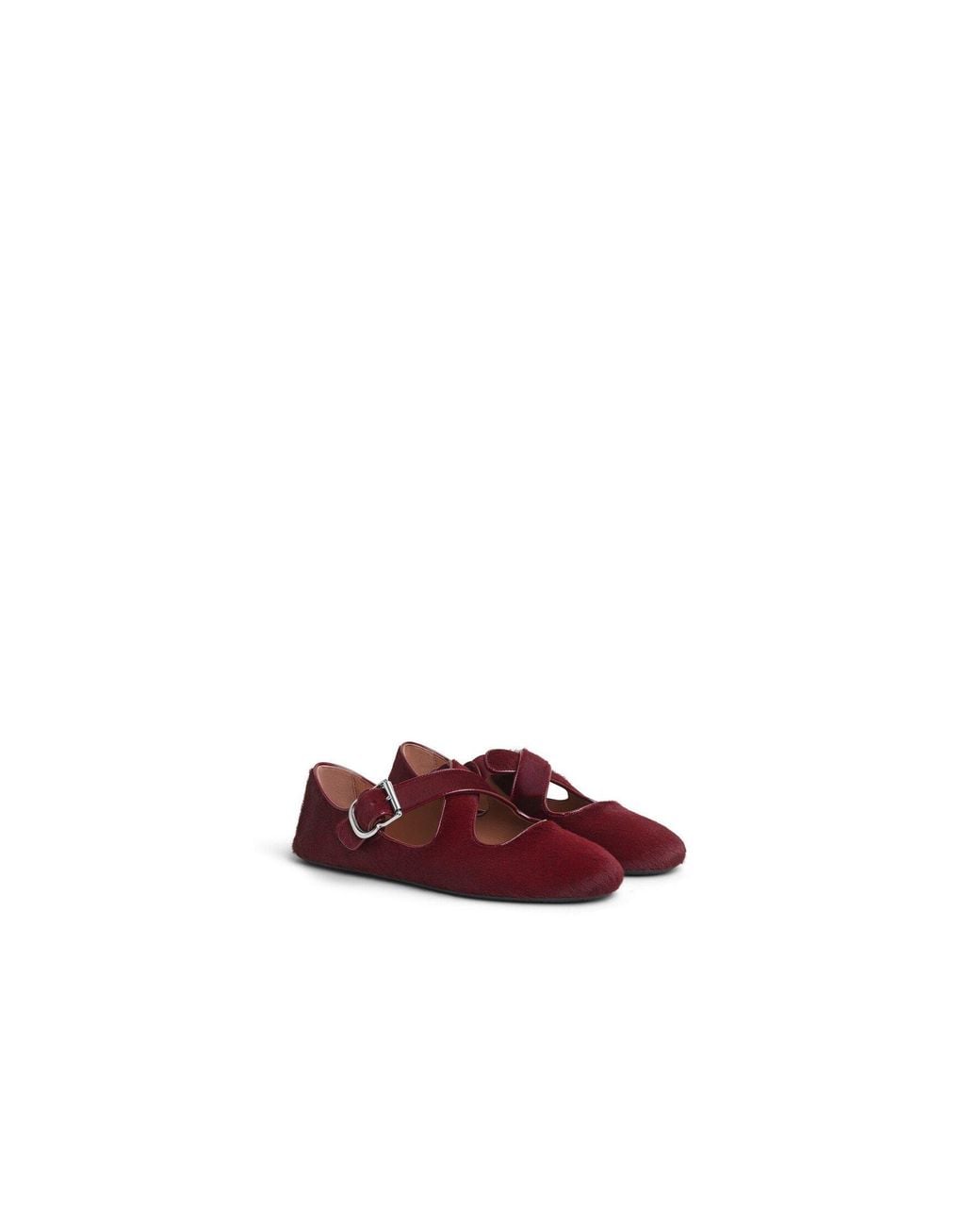 Alaïa Red Criss Cross Ballet Flats