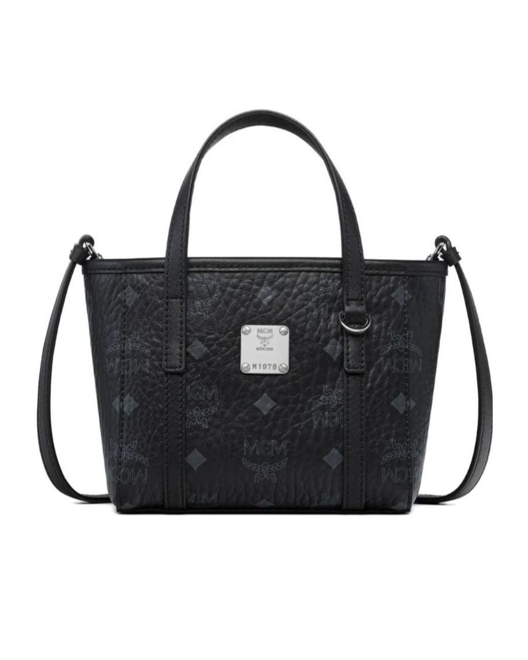 MCM Black Mini Toni Top-Zip Tote Bag