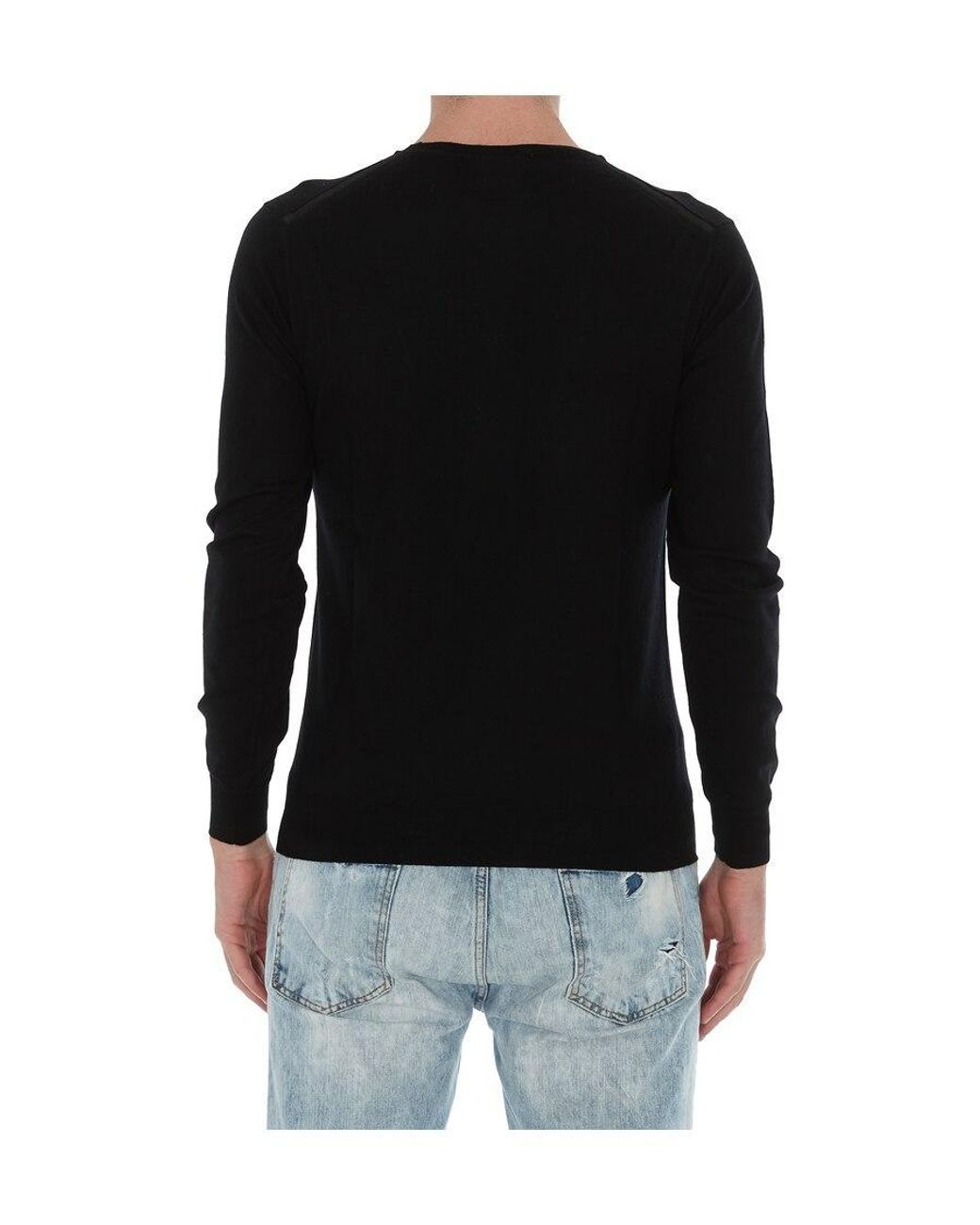 Hōsio Gray Long-Sleeved Crewneck Knitted Jumper for men