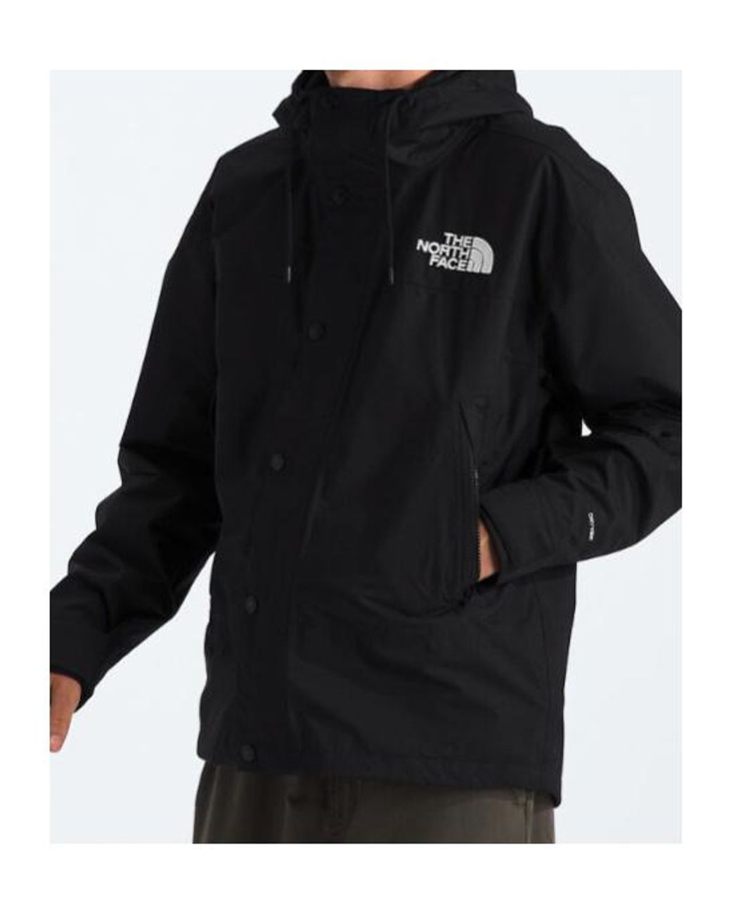 The North Face Black Reign On Hooded Rain Jacket for men