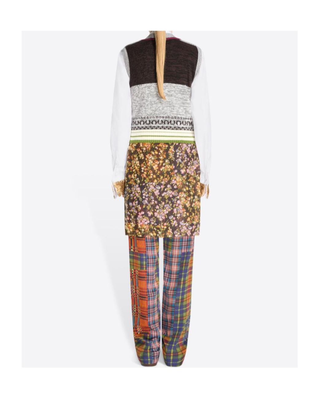 Dries Van Noten Blue Fitted Cashmere Top
