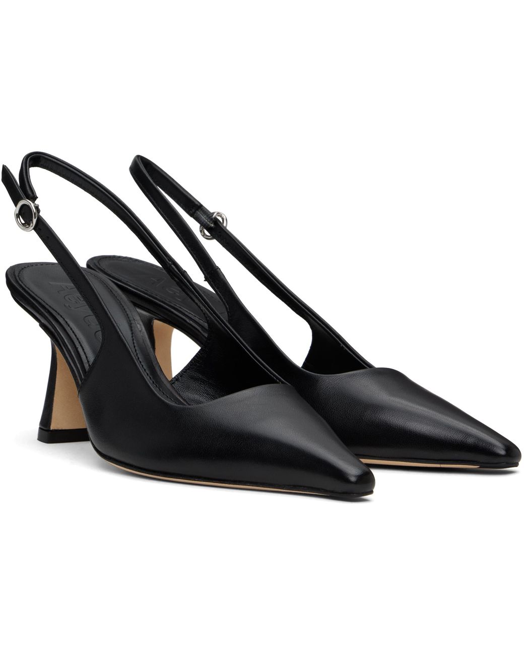 Aeyde Black Fernanda Leather Pumps