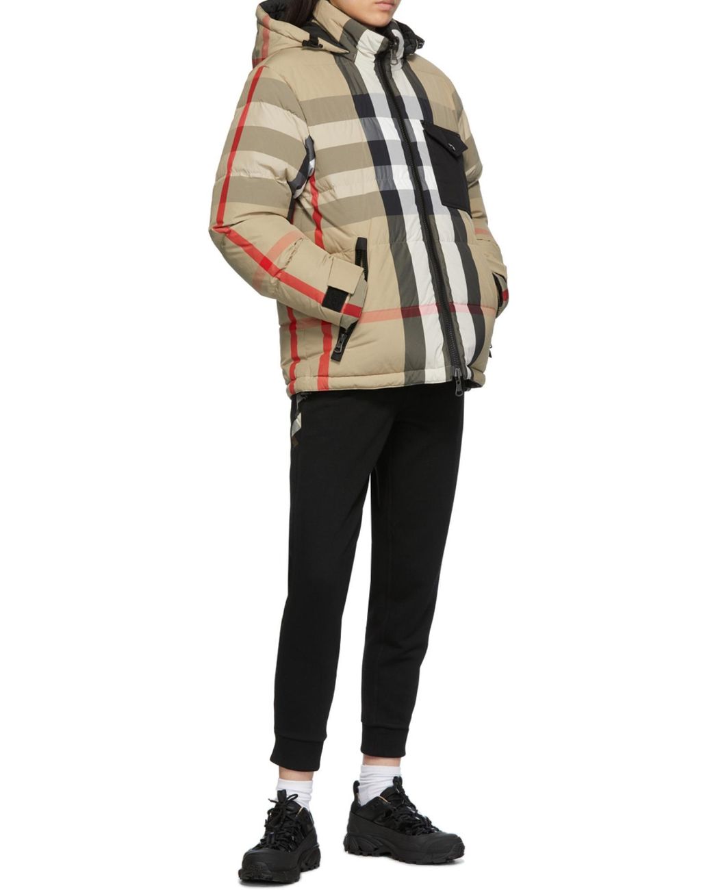 Burberry Brown Reversible Exaggerated Check Padded Jacket for men