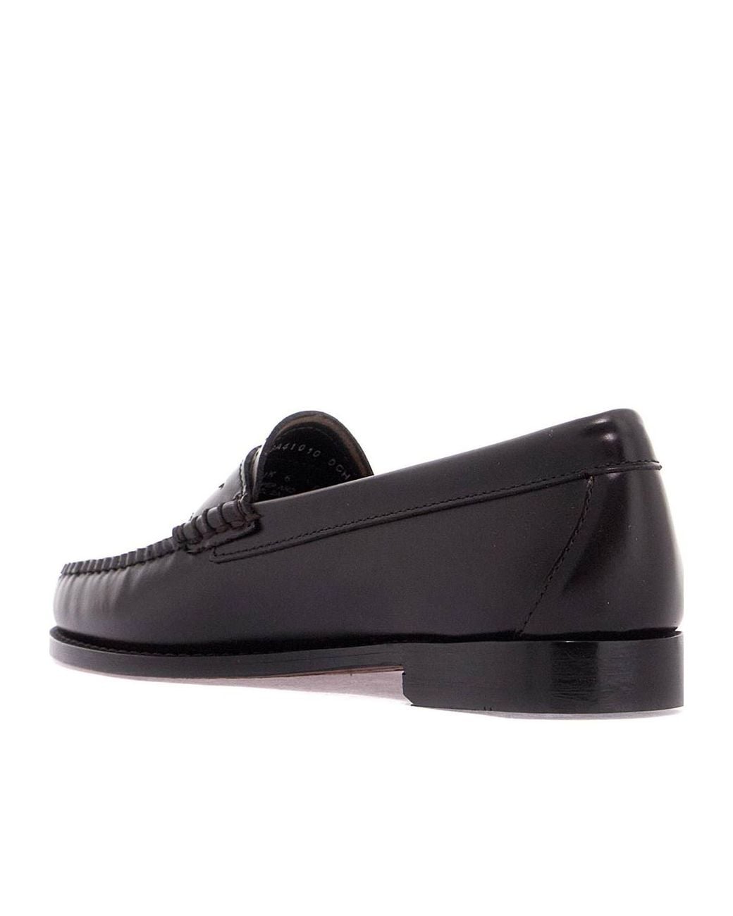 G.H.BASS Black Round Toe Loafers