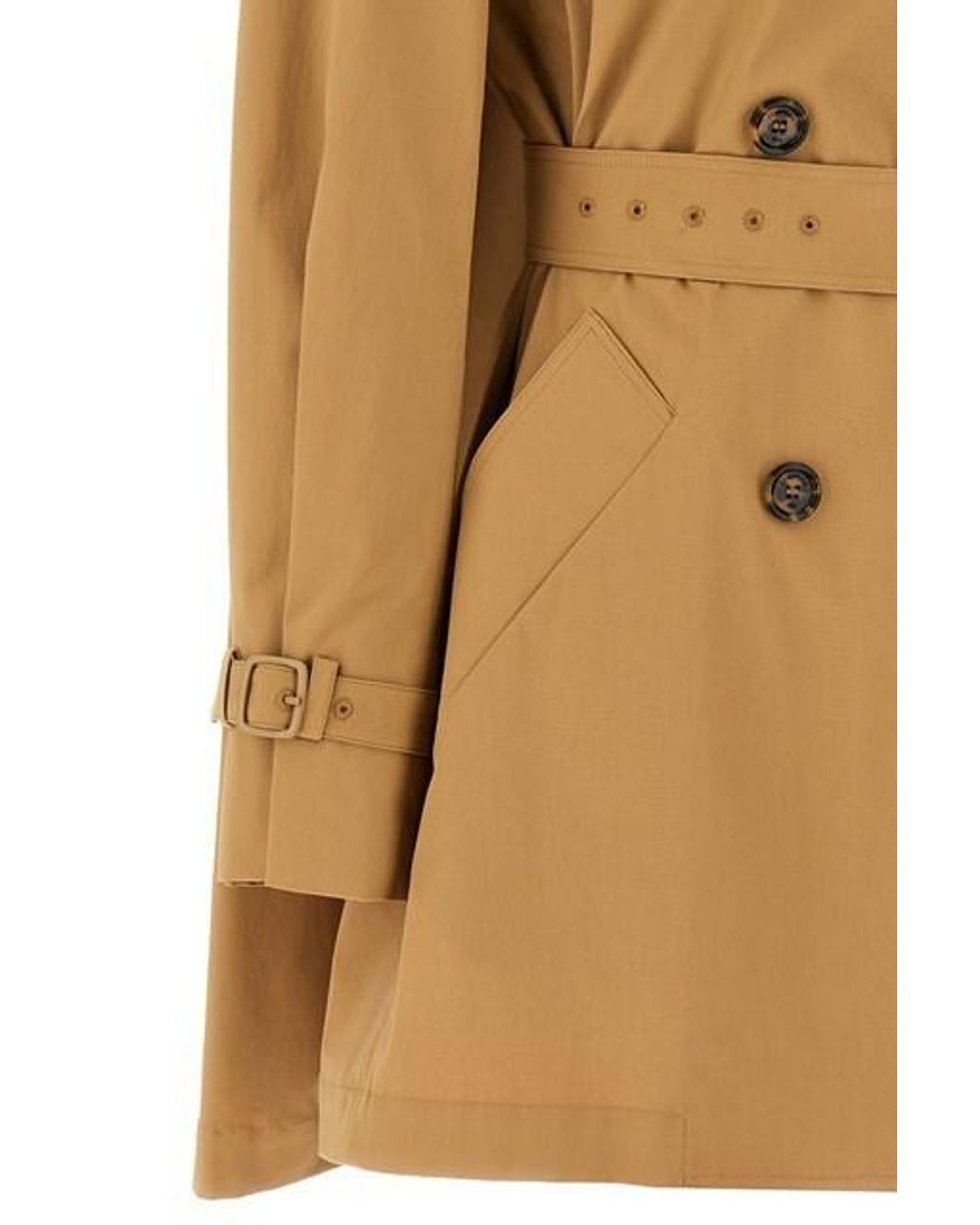 Max Mara Natural Landa Button-Up Trench Coat