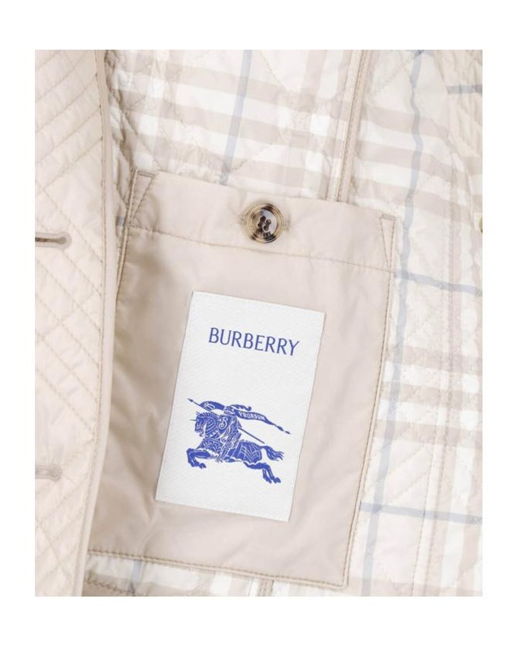 Burberry Natural Fernleigh Quilted Jacket