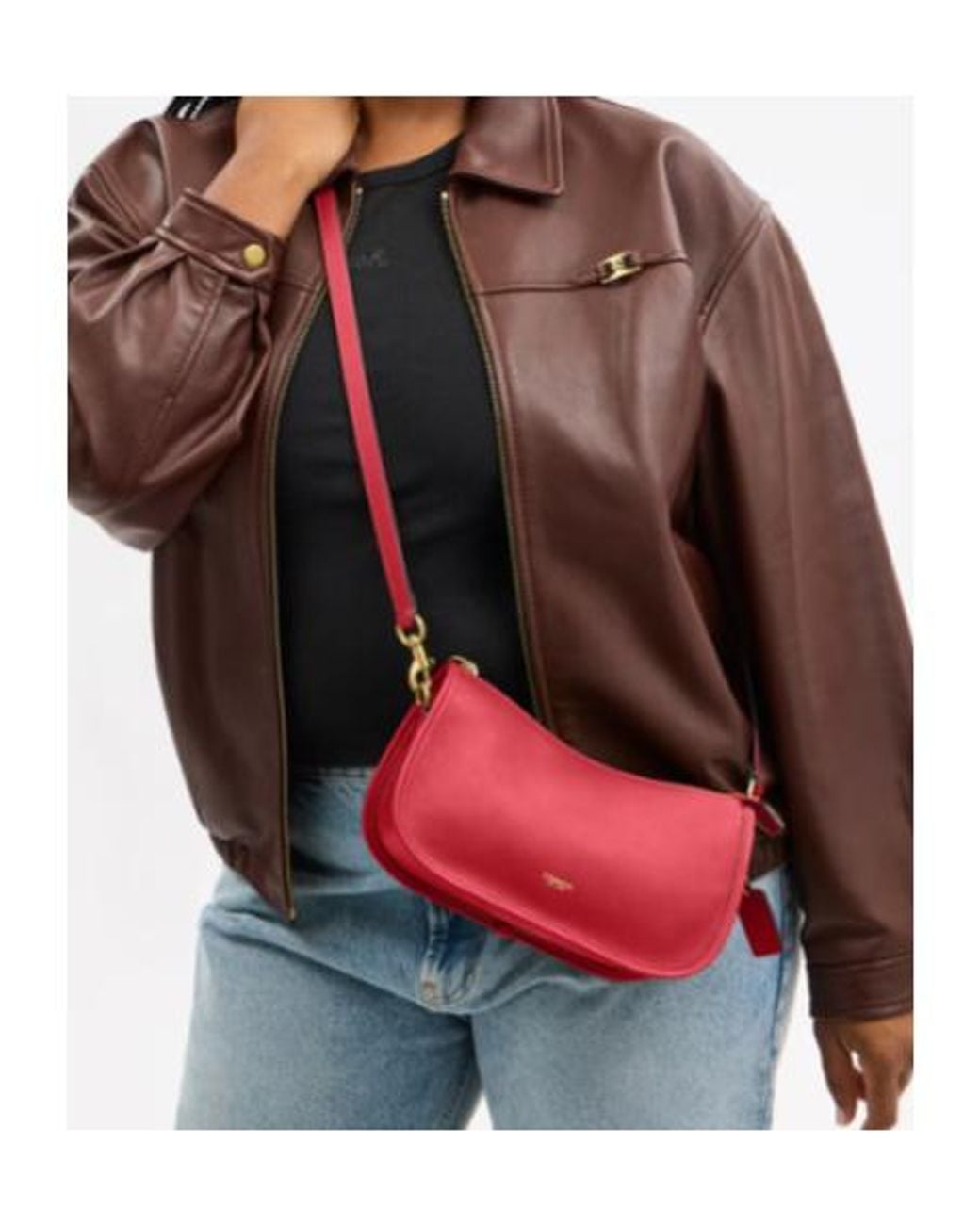 COACH Red Waverly Shoulder Bag