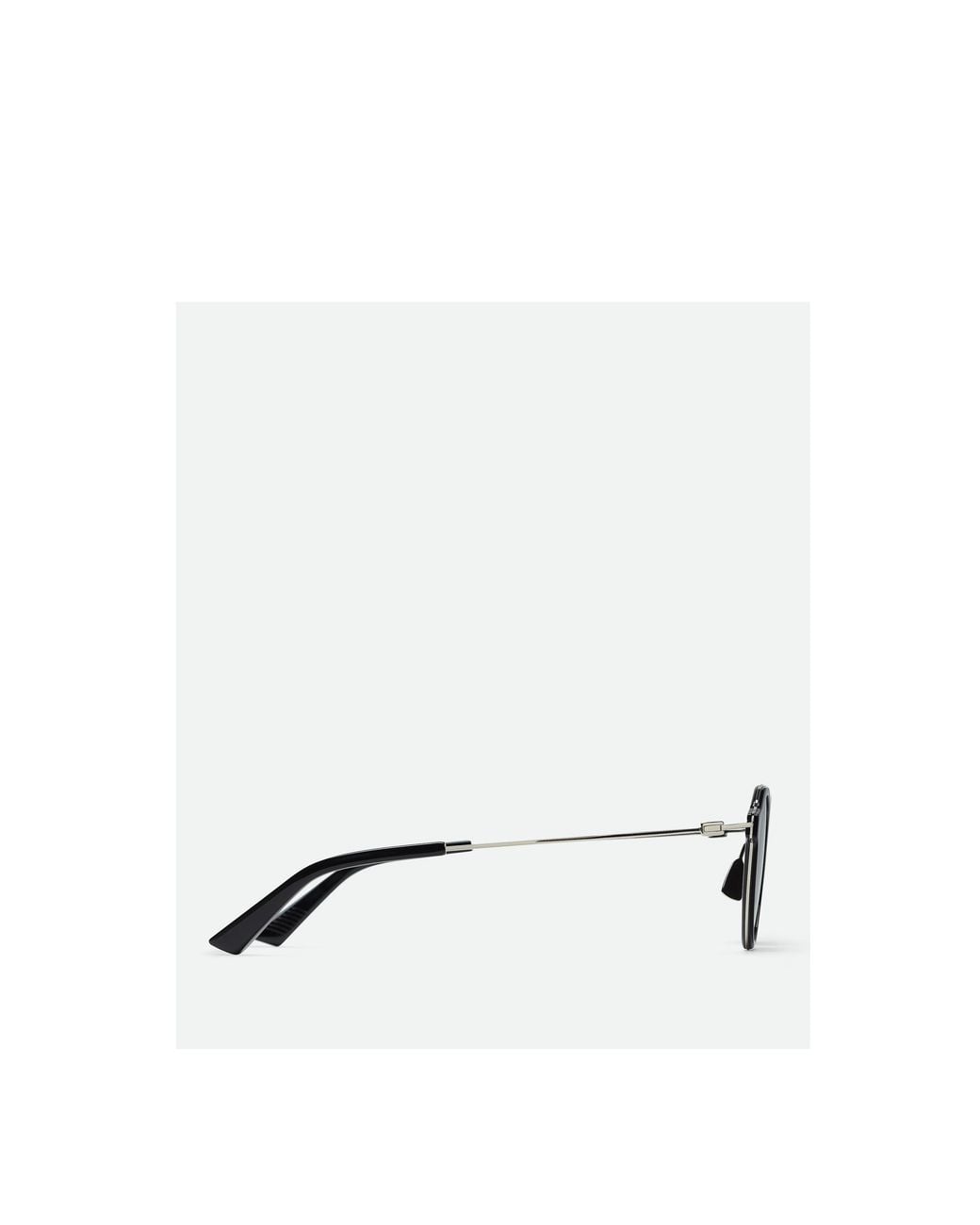 Bottega Veneta White Eyewear Oval Frame Sunglasses for men