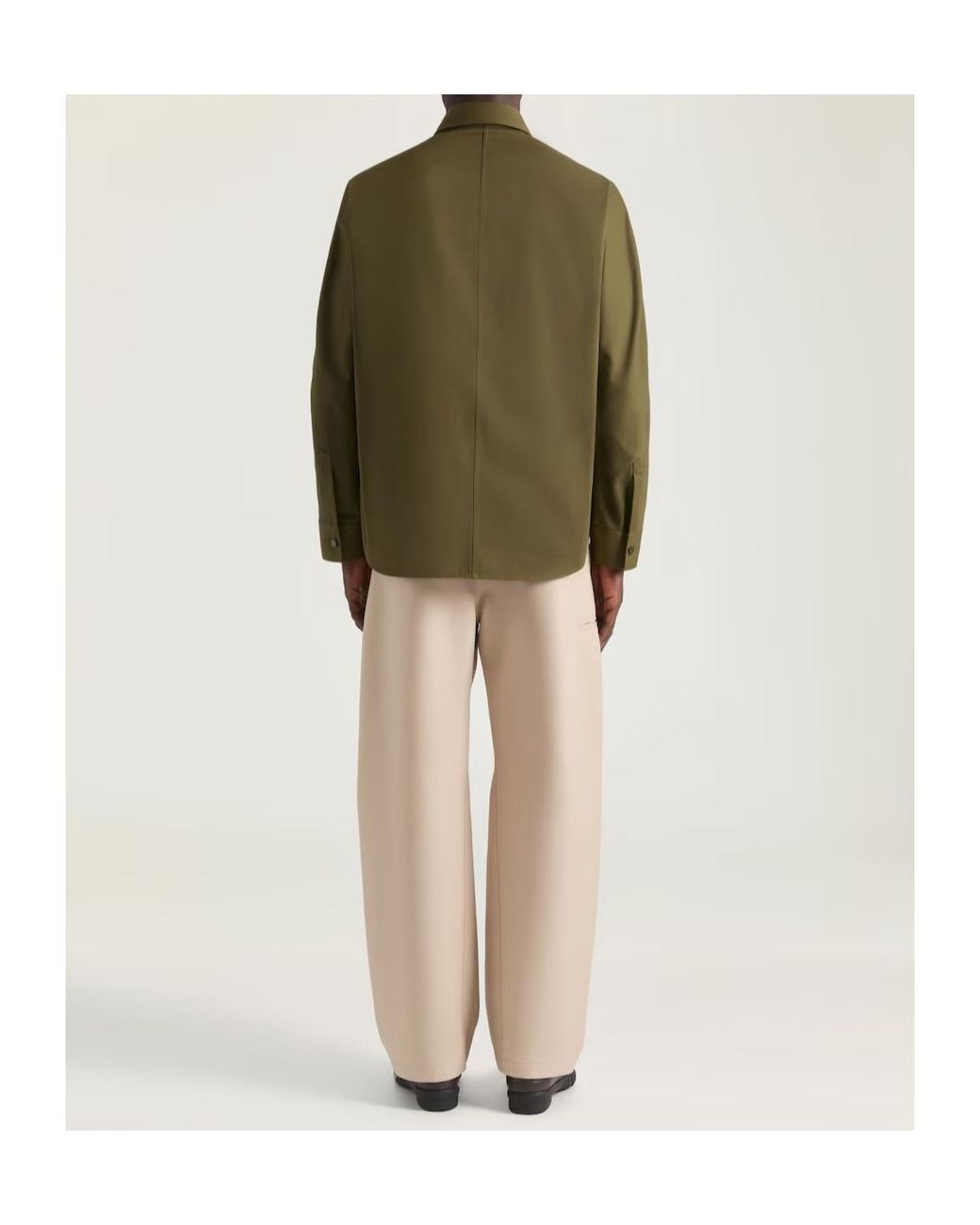 Givenchy Green Couture Seam Long-Sleeved Overshirt for men