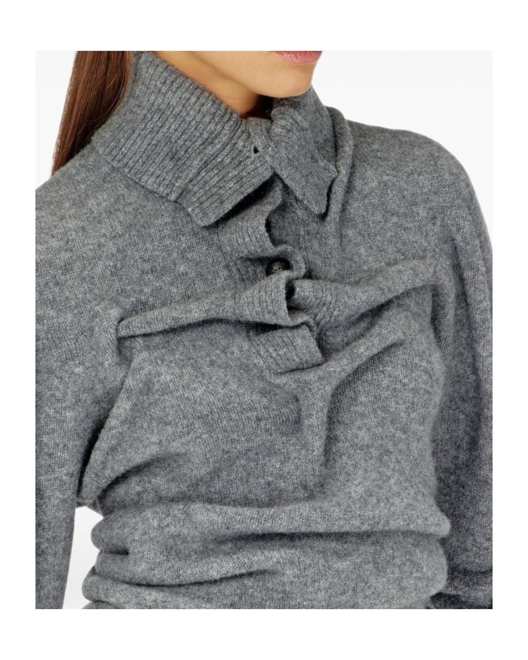 DIESEL Gray Long-Sleeved Sweater