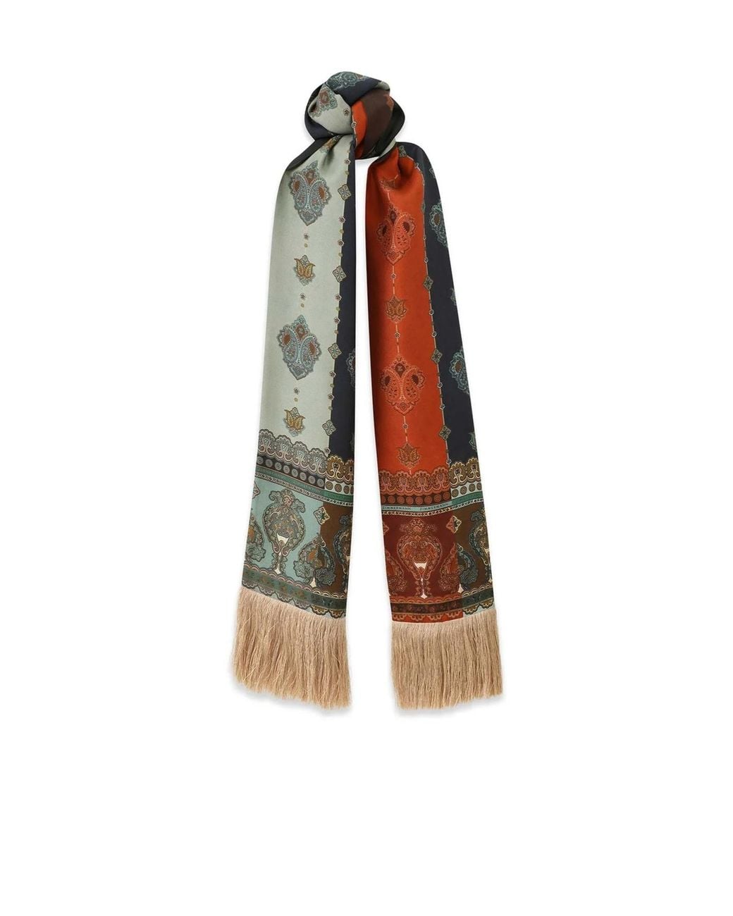 Zimmermann White Printed Tassel Shawl