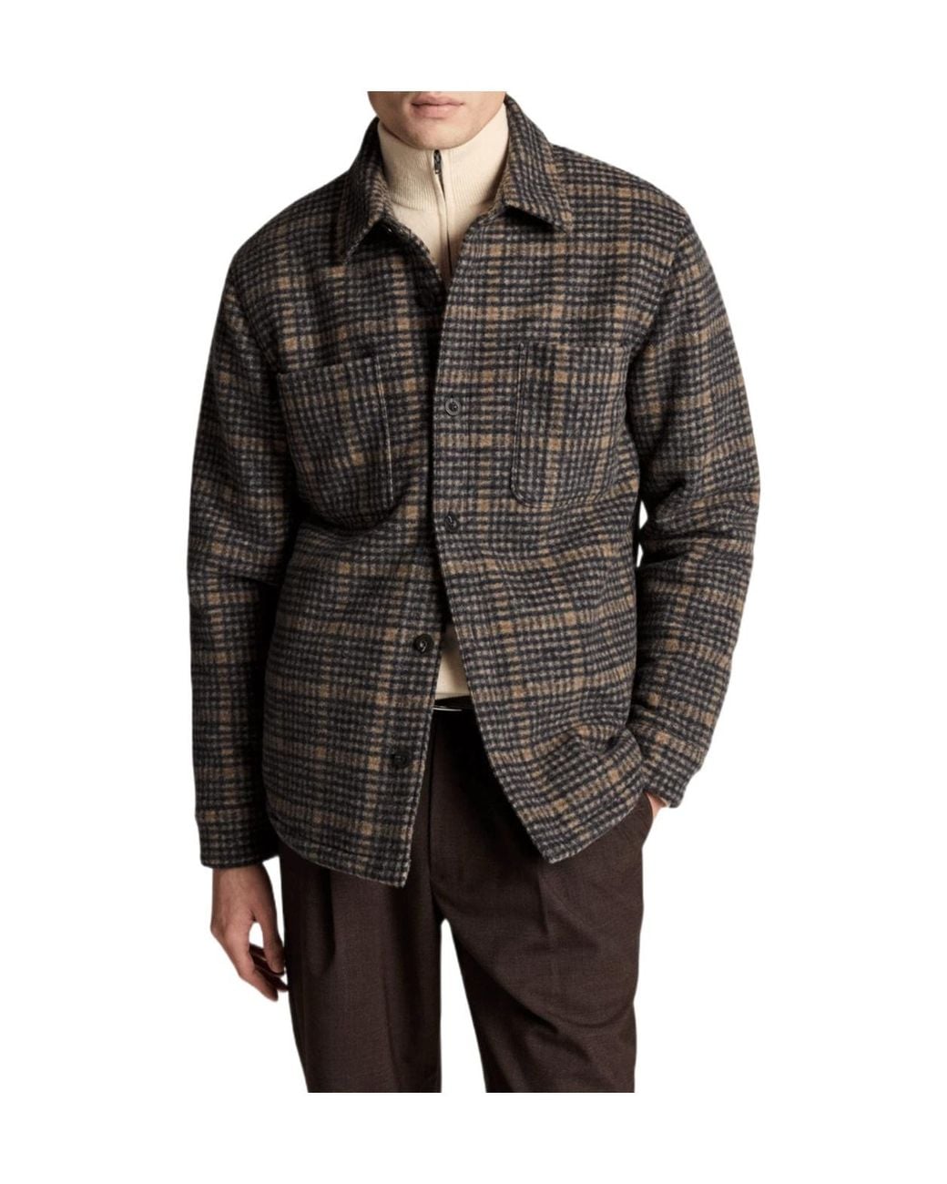 Vince Black Long-Sleeved Collared Jacket for men