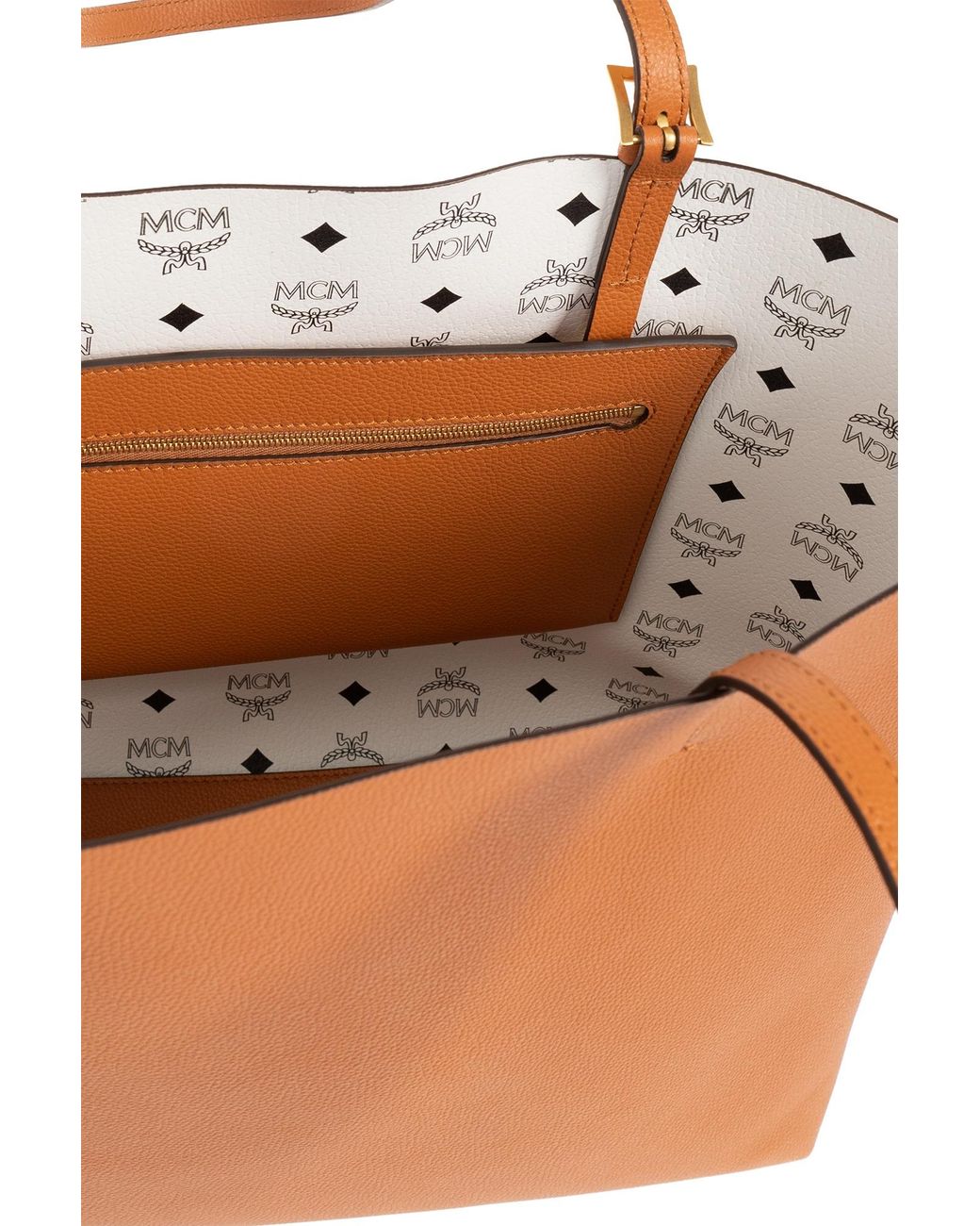 MCM Brown Logo Shoulder Bag
