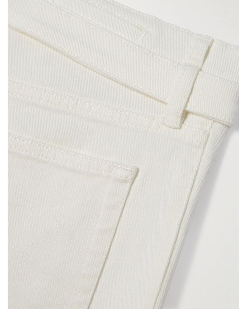 Proenza Schouler White Ellsworth Belted Low-Rise Straight-Leg Jeans