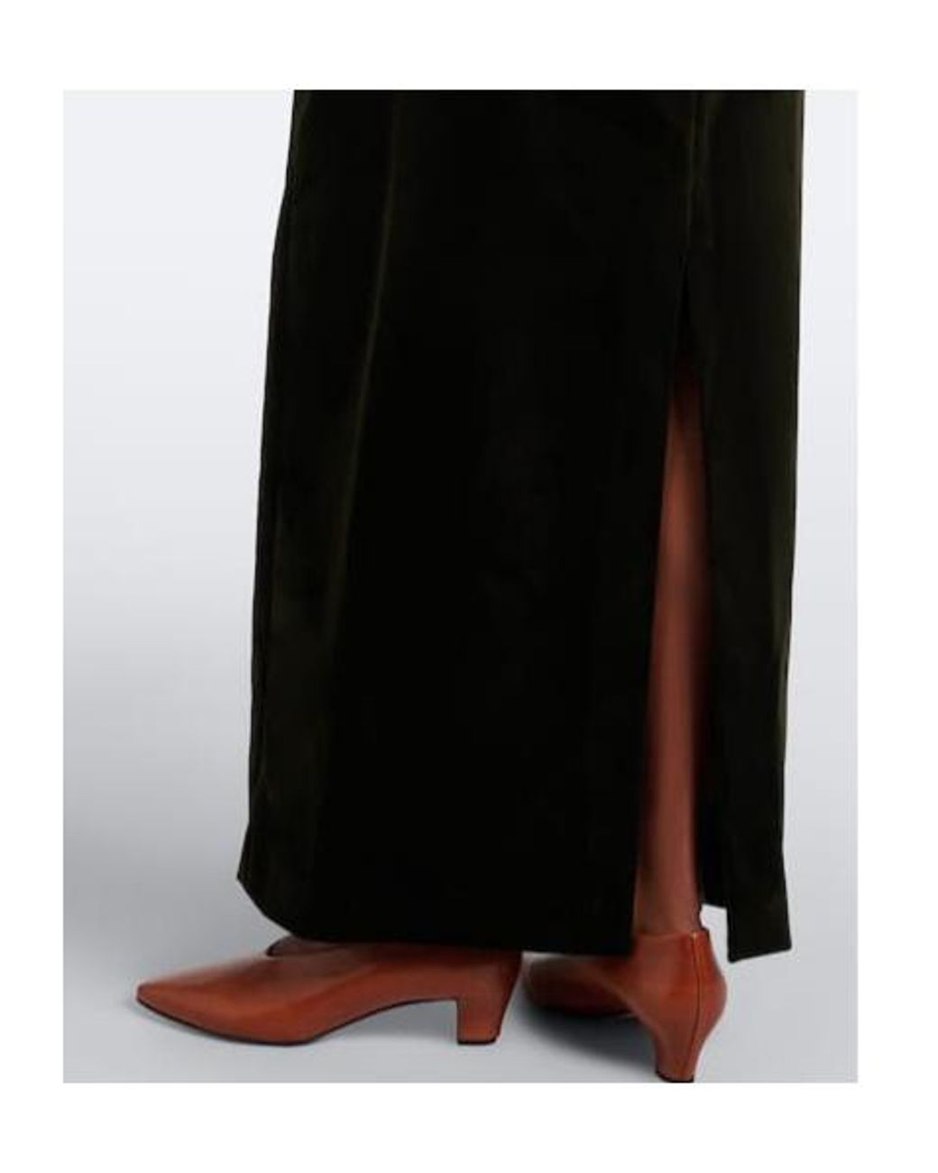 Jil Sander Black Cotton Velvet Gown