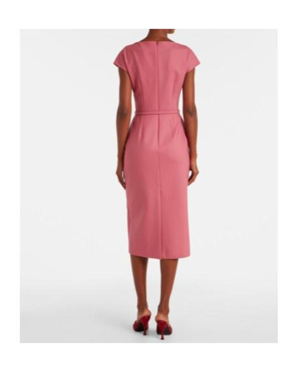 Oscar de la Renta Pink Floral-Appliqué Maxi Dress