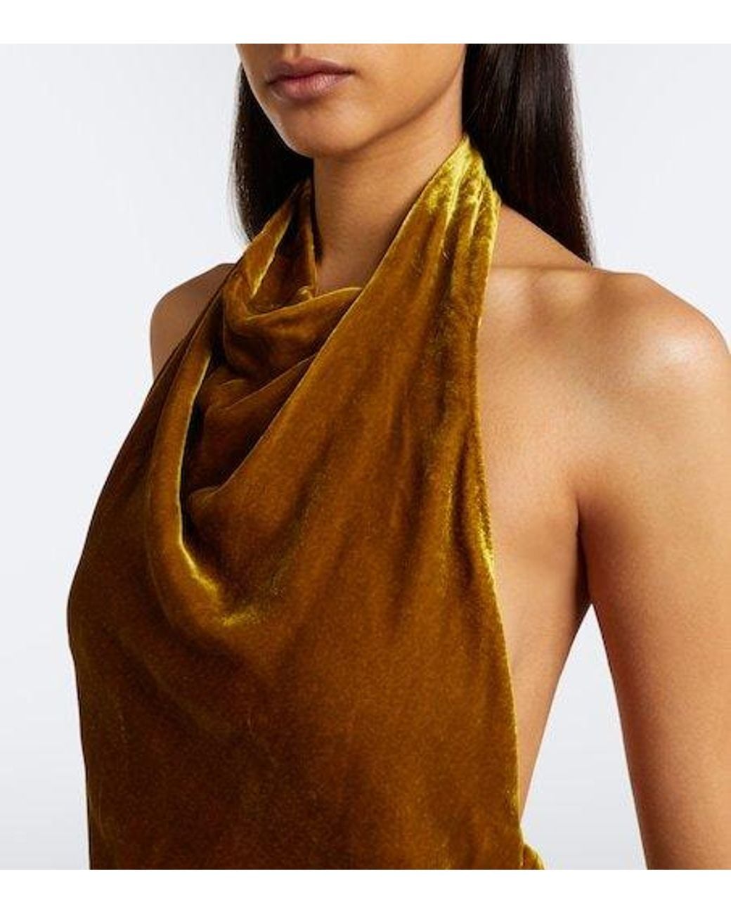 Jonathan Simkhai Green Velvet Evening Dress