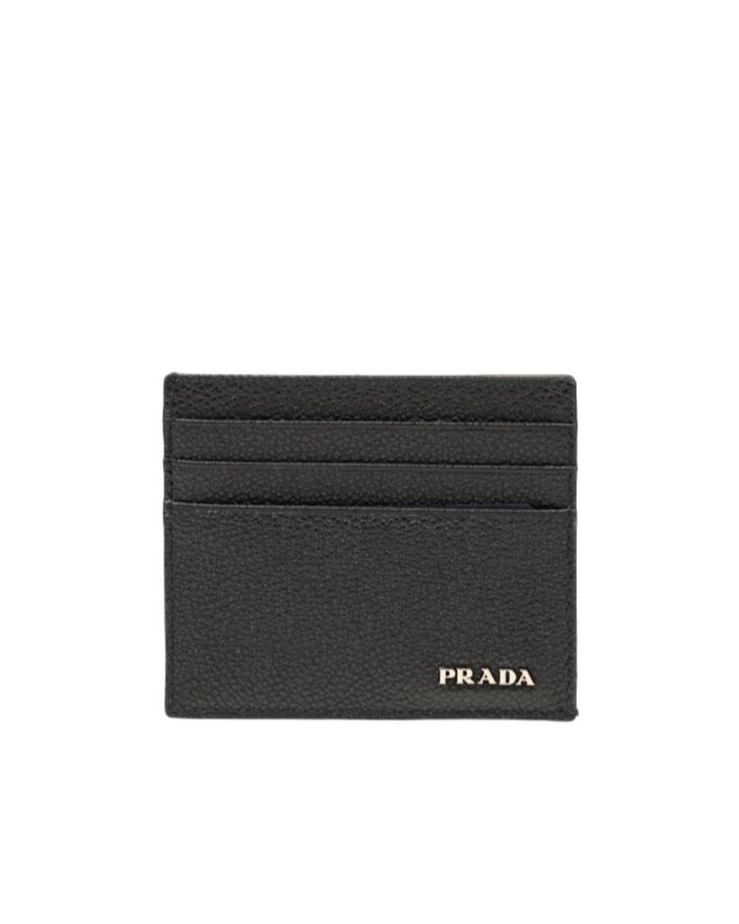 Prada Black Logo Card Bag