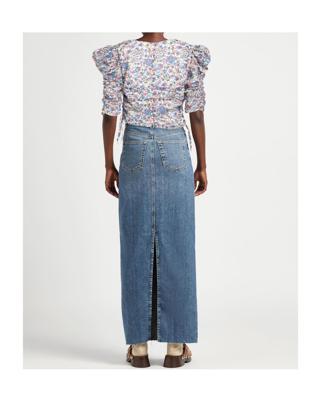 Isabel Marant Blue Floral Crop Top