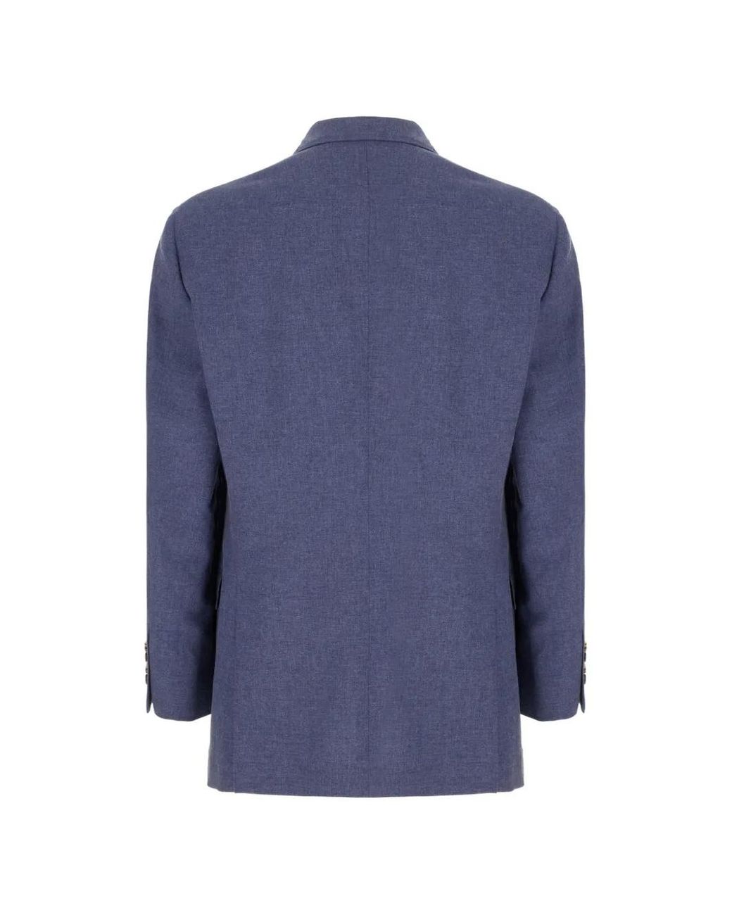 Brunello Cucinelli Blue Long-Sleeve Blazer for men
