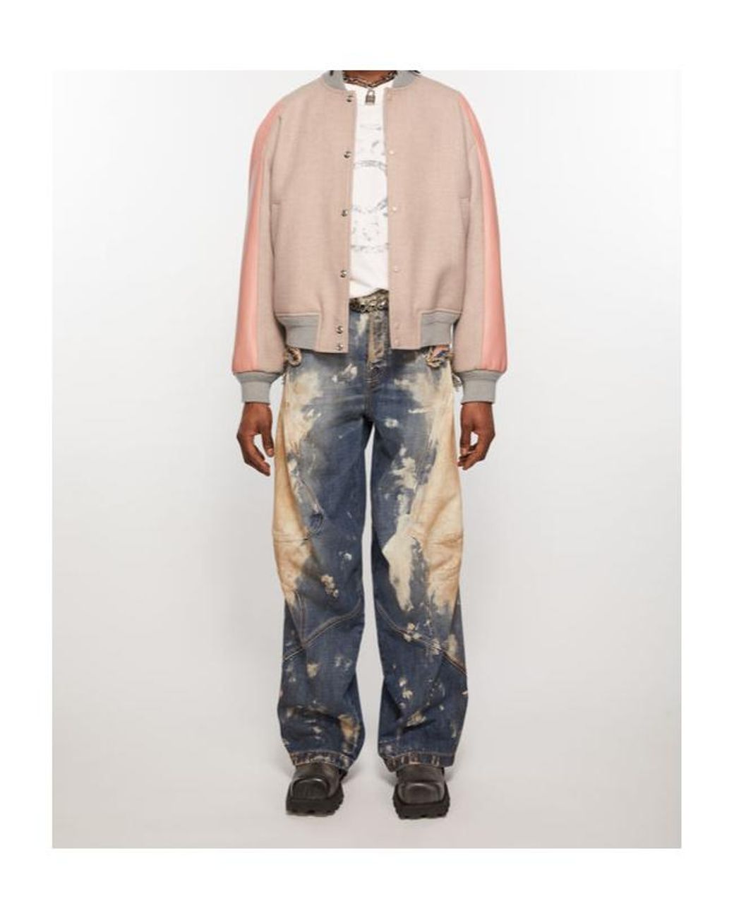 Acne Natural Wool-Blend Bomber Jacket for men