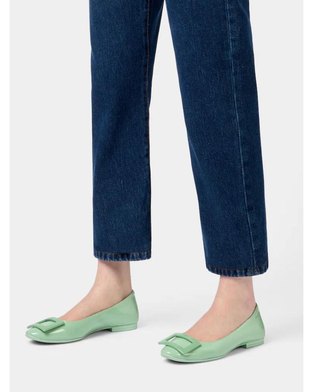 Roger Vivier Green U Look Ballerinas
