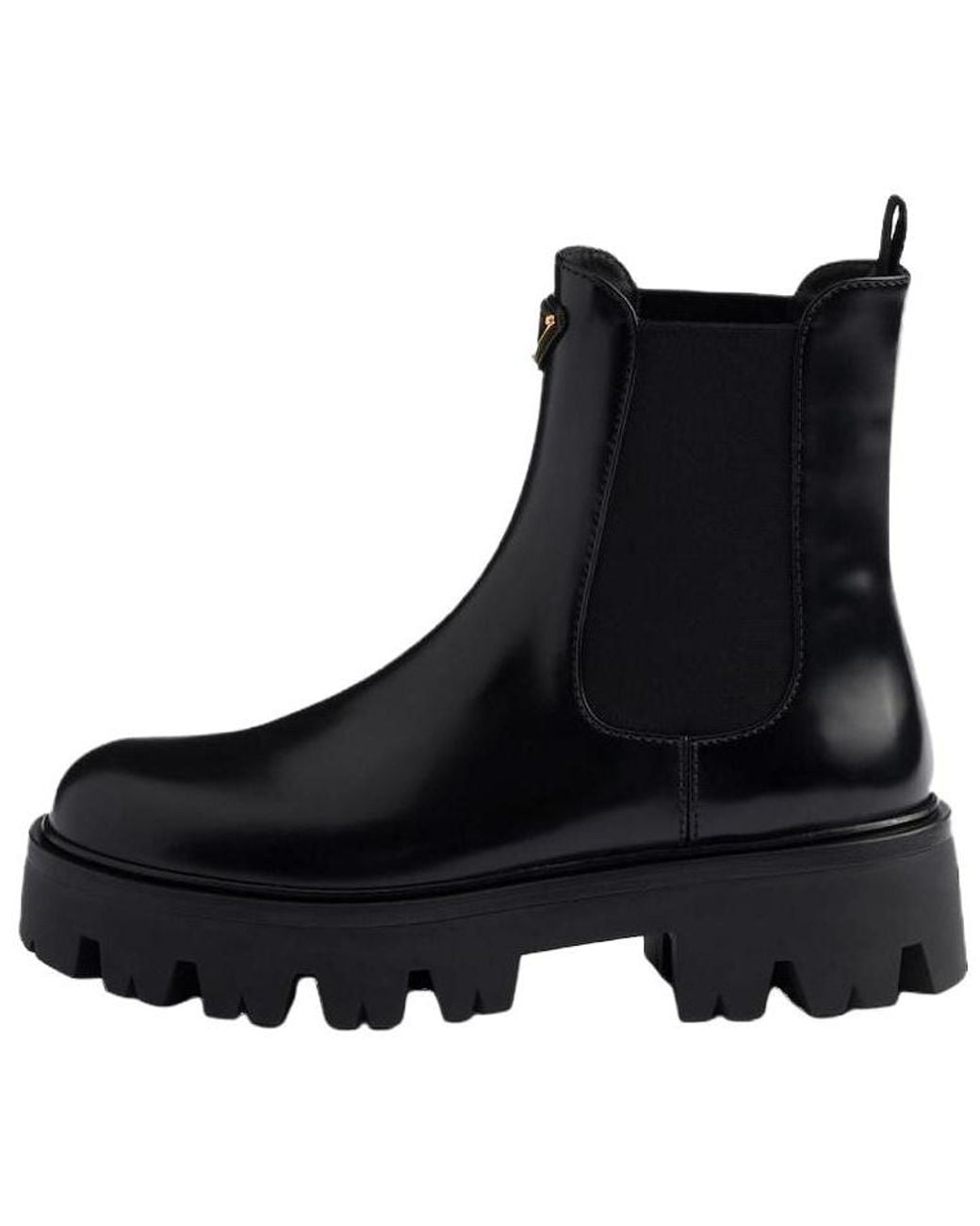 Prada Black Round-Toe Short Boots