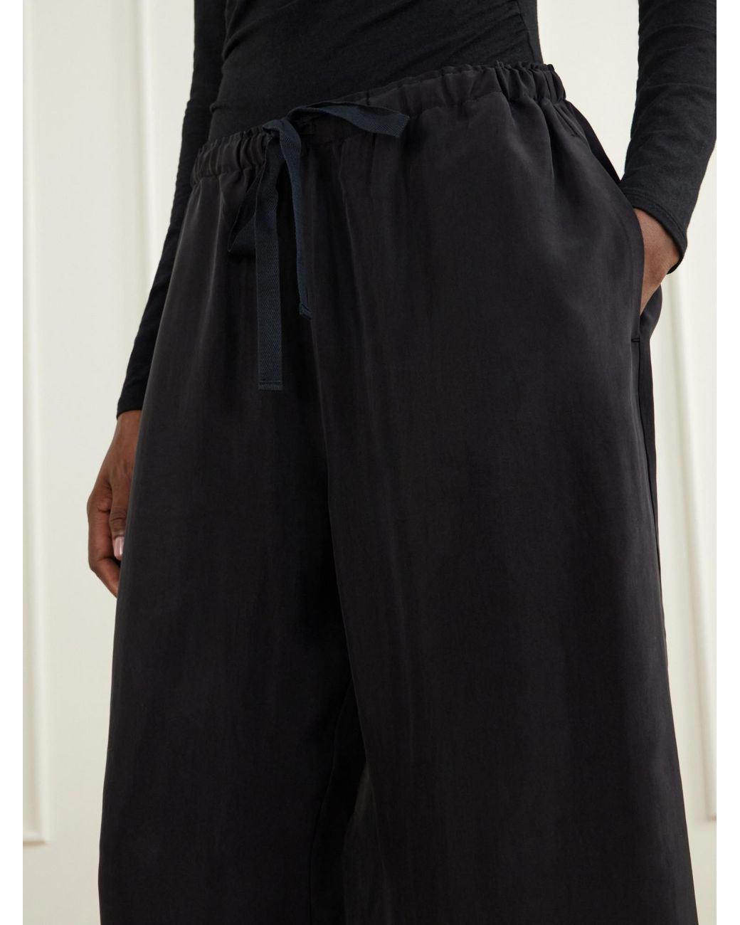 James Perse Blue Wide-Hem Casual Trousers