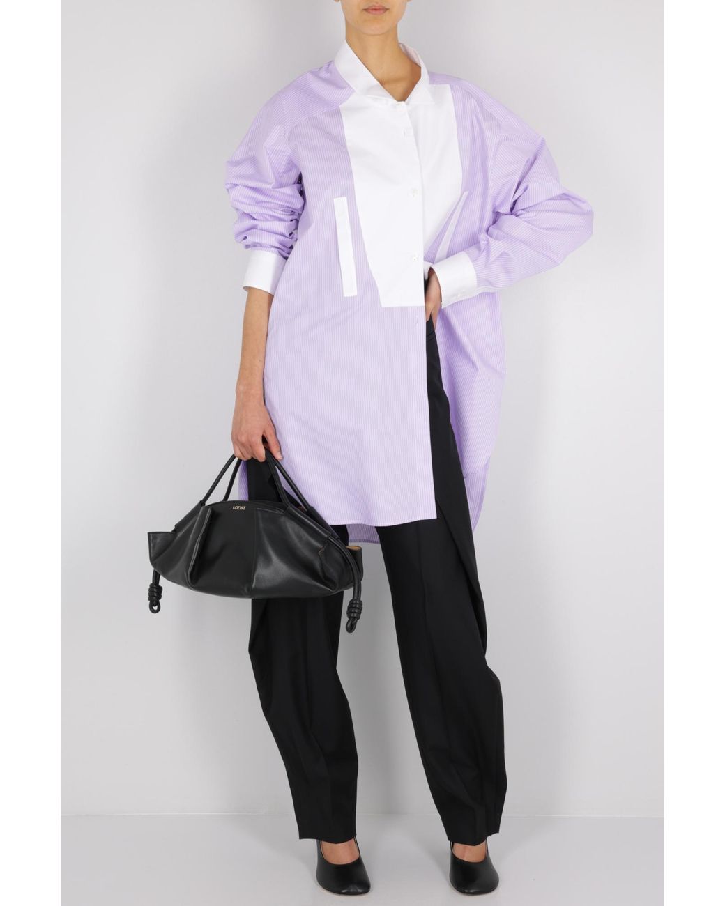 Loewe Purple Striped Asymmetric Shirt