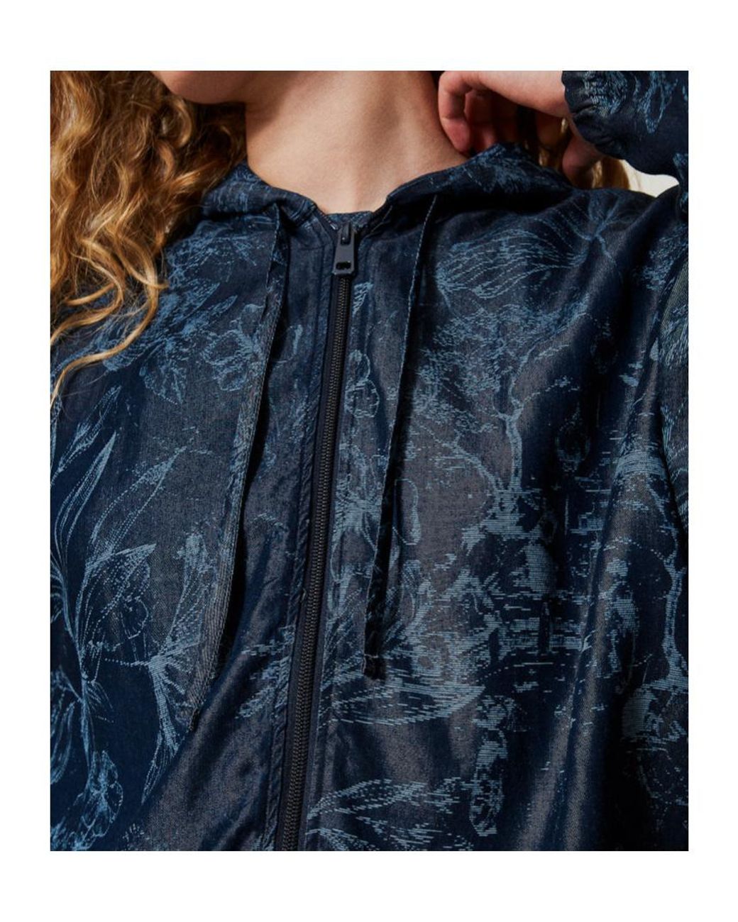 Twinset Blue Printed Jacket