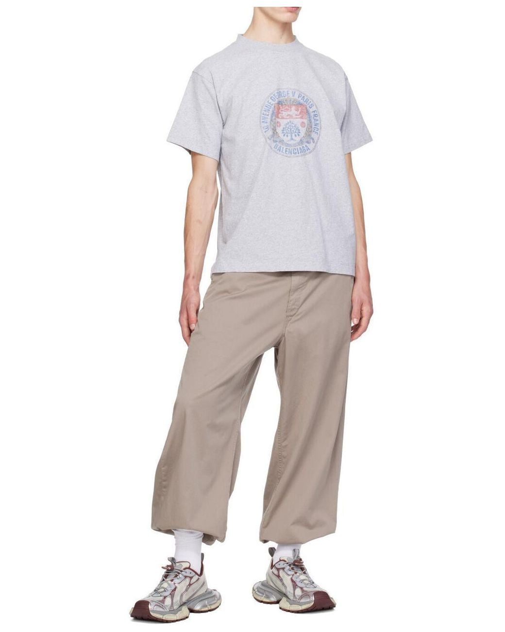 Balenciaga Gray Standard T-Shirt for men